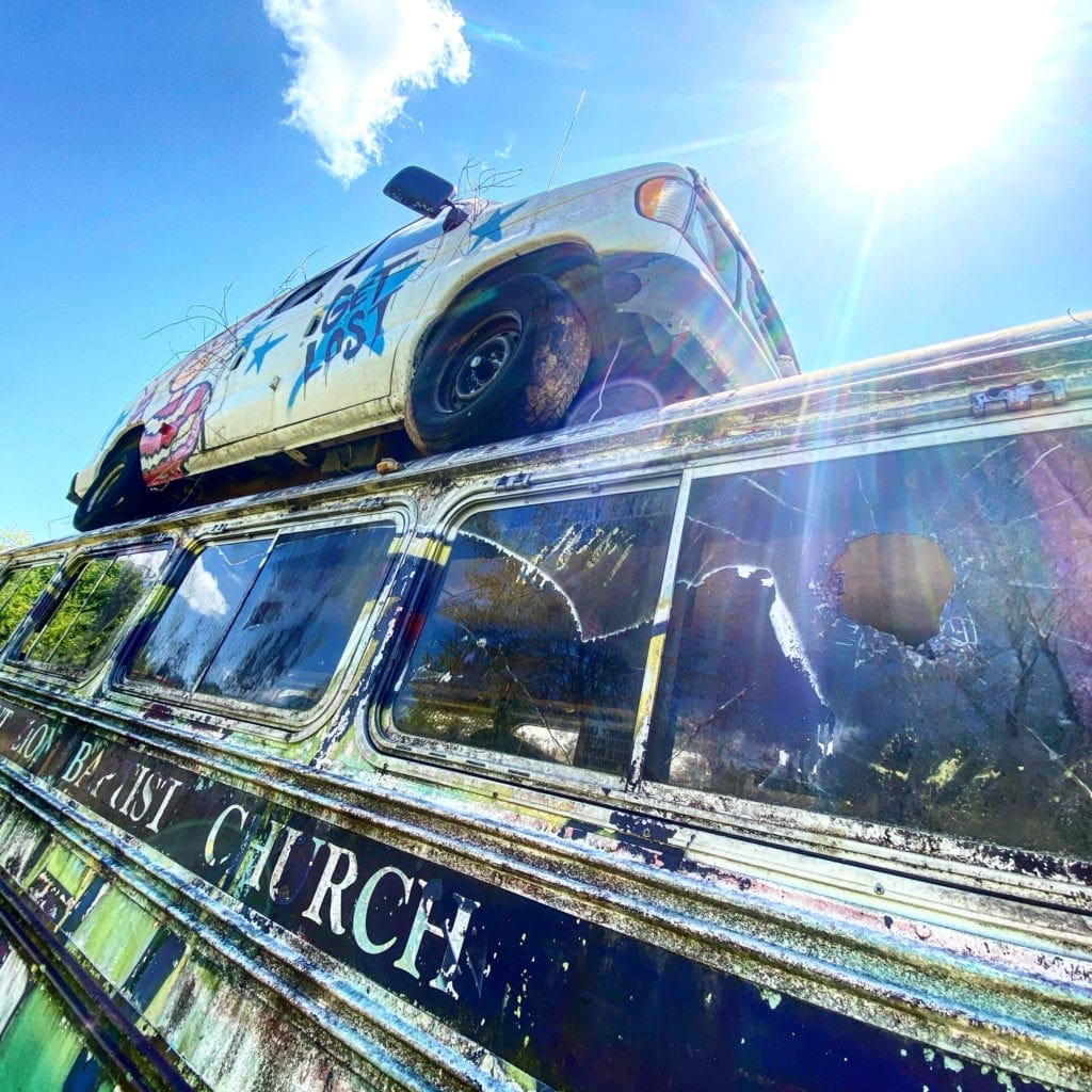 school bus graveyard